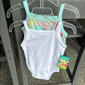 Garanimals White and Mint Floral Kids One Piece